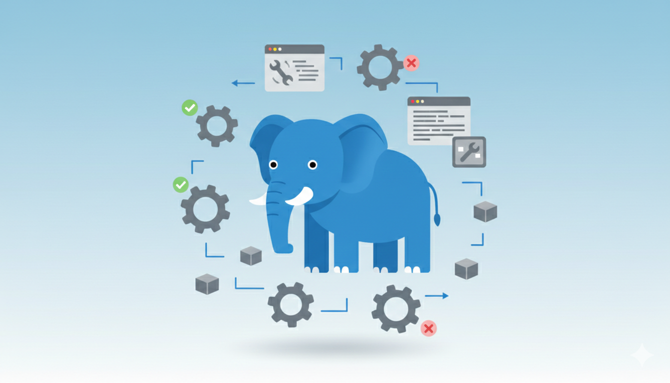 A elephant in the middle of some gears